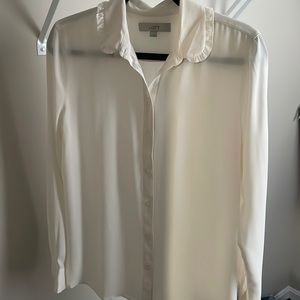 Loft Cream Button-up Blouse